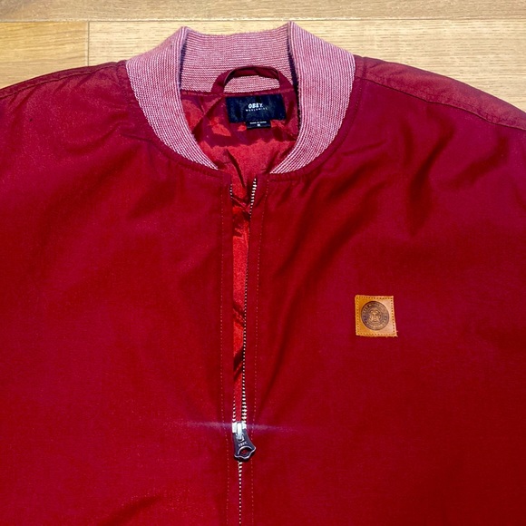 Obey bomber jacket. Size Medium. Red. Fantastic jacket that I rarely wore! - Picture 2 of 3